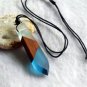 New 2017 Handmade Resin Wood Pendant Necklace Wooden Jewelry For Men Women Y