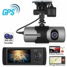 2.7"LCD 1080P Dual Lens Car DVR Digital Video Recorder GPS Logger Dash Cam R300