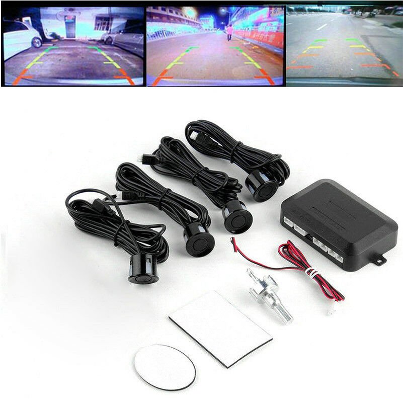 Parking 4 Sensors Car Reverse Backup Rear Buzzer Radar System Kit Sound Alarm Y