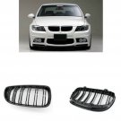 Black Front Kidney Grills Grille For BMW E90 E91 LCI 325i 328i 335i 4D 09-11 CHY