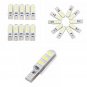 10PCS T10 W5W COB 2835 12LED Car Auto Canbus License Lamp Light Bulb Universal Y