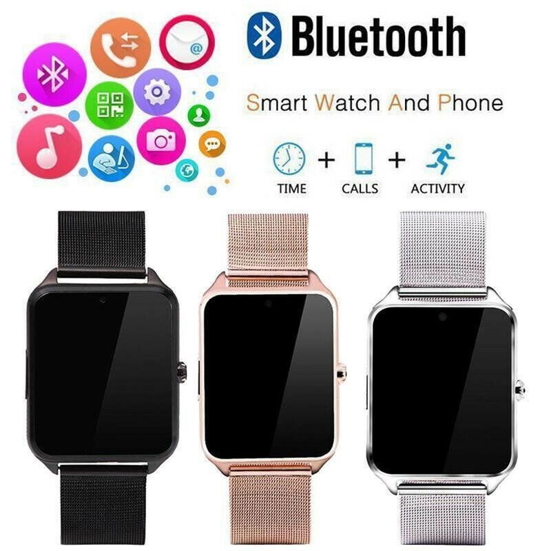 Bluetooth Smart Watch GSM SIM Phone Mate Z60 Stainless Steel For IOS Android CHY