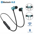 Cool Bluetooth Stereo Earphones Headsets Wireless Magnetic Earbuds For All Phone