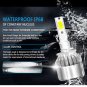 Pair H7 60W 6000LM COB LED Headlight Bulbs Kit High/Low Beams 6000K White Lamp