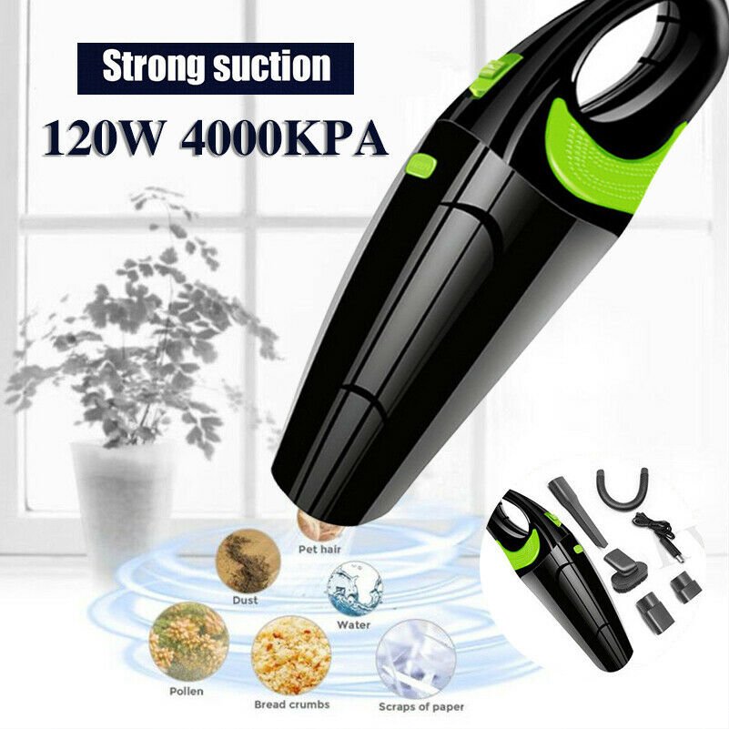 Portable Rechargeable Vacuum Cleaner Wet Dry Handheld Cordless 120W Car Home CHY