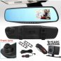 1080P Car DVR Rearview Dual Dash Cam Camera Vehicle Front Rear HD Video Recorder
