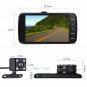 4" Vehicle Dual Lens Car Camera DVR Video Dash Cam Audio Recorder Full HD 1080P