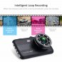 4" Vehicle Dual Lens Car Camera DVR Video Dash Cam Audio Recorder Full HD 1080P
