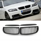 2pcs Front Bumper Kidney Grill Matte Black For BMW E90 Sedan E91 4-Door 05-08