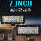 1PC Tri Row 7 inch 360W LED Work Light Bar Spot Offroad SUV Driving Strip Light