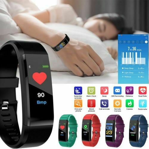 Bluetooth Smart Wristband Sport Watch Heart Rate Blood Pressure Monitor CHY
