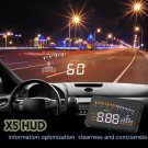 X5 3" Car HUD Projector Head Up Display Speed Warning Fuel OBD II Speedometer CY