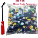 500Pcs Car Panel Bumper Fender Plastic Rivets Fastener Buckle Accessories+ Tool
