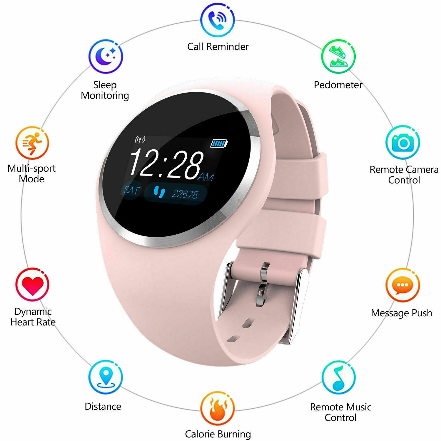 Women&Girl Waterproof Bluetooth Smart Watch Phone Mate For Android iOS iPhone CY