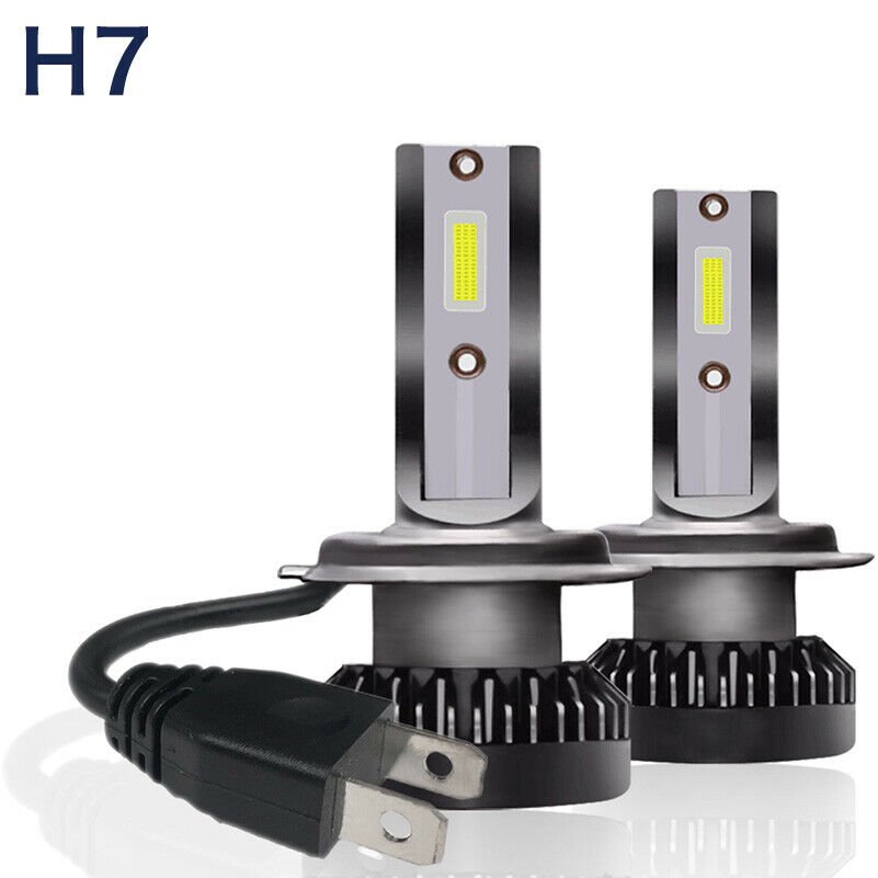 2x H7 16000LM 800W Mini LED Car Headlight Kit Hi/Lo White Light Bulbs 6000K CHY