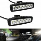 2X 6in 36W Slim Led Light Bar Spot Flood Motorcycle ATV 4X4WD Bumper Backup Pods