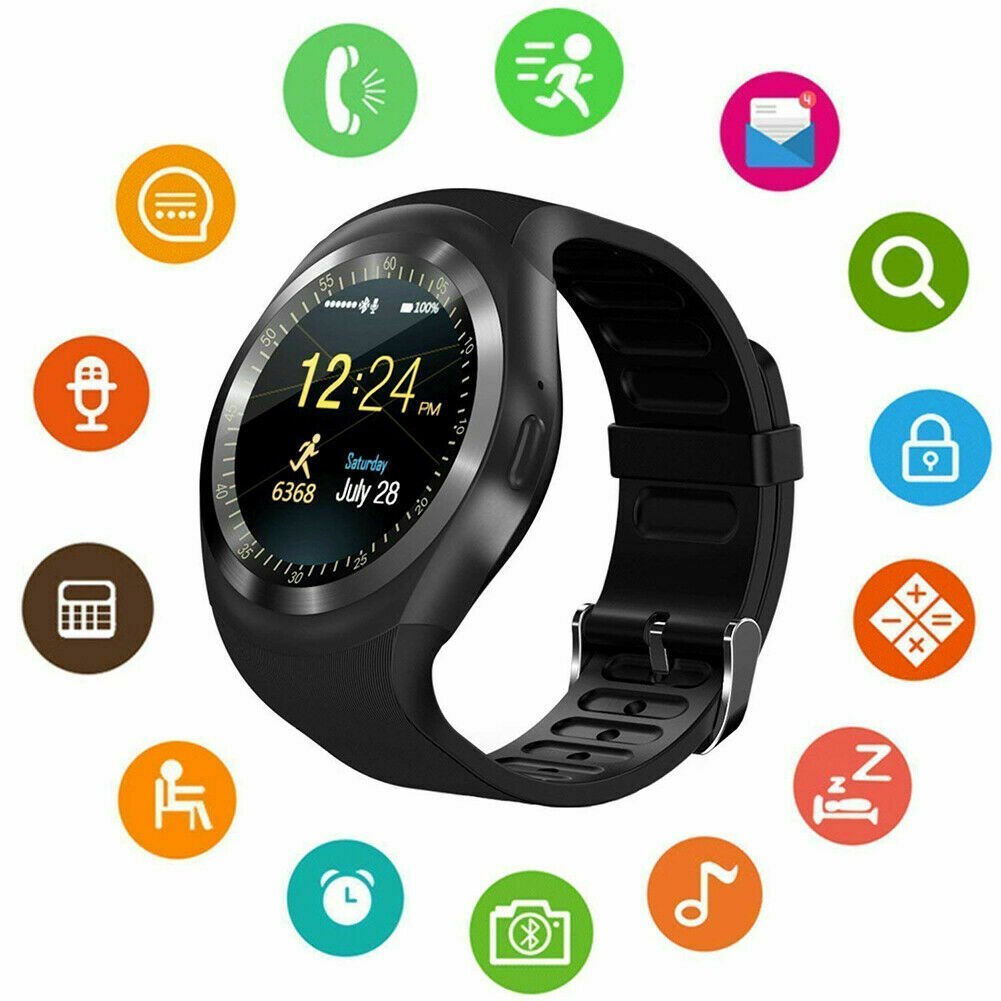 Waterproof Bluetooth Smart Watch Phone Mate For Android IOS iPhone Samsung LG Y1