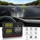 A9 5" Car HUD Head Up Display OBDII OBD2 Speed Warning System Fuel Consumption