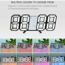 Modern Digital 3D LED Wall Clock Alarm Clock Snooze 12/24H Display Decor USB CHY