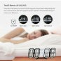 Modern Digital 3D LED Wall Clock Alarm Clock Snooze 12/24H Display Decor USB CHY