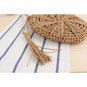 Women Round Rattan Bali Hand Woven Shoulder Bag Straw Beach Boho Crossbody Bag