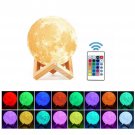 3D Printing Moon Lamp USB LED Night Light Moonlight Touch Color Changing 8-22CM