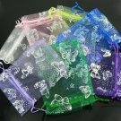 50Pcs Organza Gift Bags Jewelry Drawstring Bags Wedding Favor Bag Mesh CY