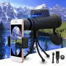 10X42 Zoom Monocular HD Telescope Telephoto Camera Lens + Phone Holder + Tripod