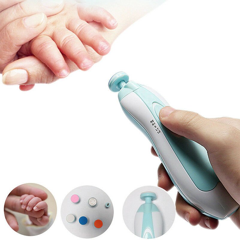New Electric Baby Toddler Nail File Safe Clipper Trimmer Cutter Nail Care Set