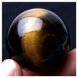 Dark Yellow Asian Tiger Eye Quartz Crystal Healing Ball Sphere 20-22mm Toy CHY