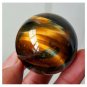 Dark Yellow Asian Tiger Eye Quartz Crystal Healing Ball Sphere 20-22mm Toy CHY