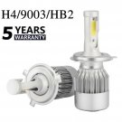 2 PCS COB H4 C6 10800LM 120W LED Car Headlight Kit Hi/Lo Turbo Light Bulbs 6000K