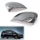 2x Replace Carbon Fiber Wing Door Rearview Mirror Cover for Ford Fiesta 2009-15
