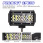 4X 5" 168W Cree LED Work Light Bar Flood Combo Fog Driving OffRoad Car Truck SUV