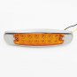 12 Pack Amber 12 LED Sealed Side Marker Clearance Light Fish Shape Truck Trailer