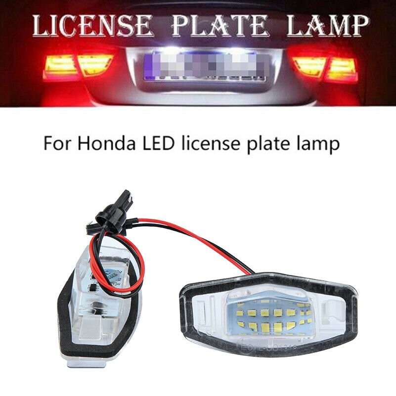 1pair External LED License Plate Light Lamp Bulb for Honda Civic Accord Legend Y