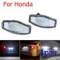 1pair External LED License Plate Light Lamp Bulb for Honda Civic Accord Legend Y