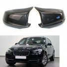 2× Auto Car Left & Right Side Rearview Mirror Cap Covers Carbon Fiber Look ABS
