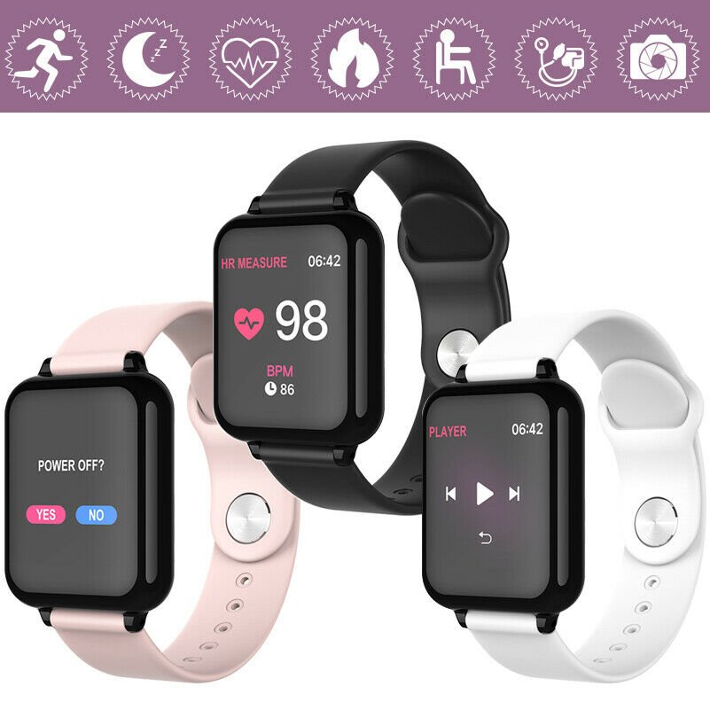 B57 Sport Smart Watch Bracelet Blood Pressure Heart Rate Monitor for iOS Android