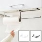 Kitchen Under Cabinet Door Drawer Roll Paper Towel Tissue Rack Cupboard Holder Y