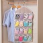 16 Pockets Portable Closet Organizer Storage Bins bag Hanger Clothes Wardrobe