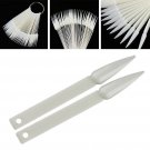 40 Tips Stiletto Nail Polish Display Sticks Fan False Nail Art Gel Color Chart