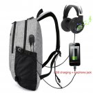 Anti-theft Mens USB w/ Charger Port Backpack Laptop Notebook Travel School Bag Y