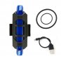 5 LED USB Rechargeable Bike Tail Light Bicycle Safety Cycling Warning Rear Lamp