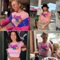 Womens Ladies Short Sleeve Crop Top T-Shirt Vest Round Neck Stretch Plain