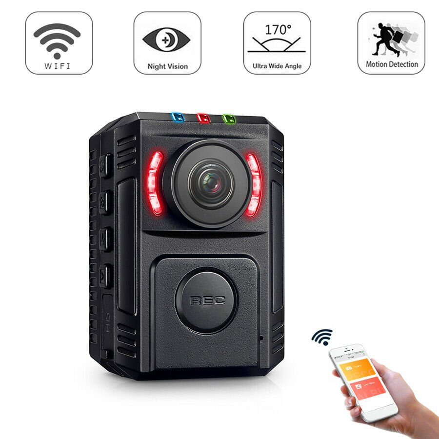 HD 1080P Body Personal Security Police Camera Night Vision 170&Acirc;&deg; Wide Angle DVR