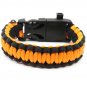 Paracord Survival Bracelet Compass Flint Fire Starter Scraper Whistle Gear Kit Y