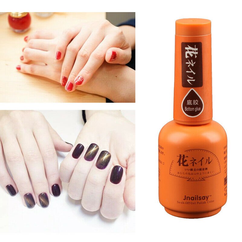 15ml Nail Art Gel Nail Polish Soak-off UV/LED Manicure Varnish Top Coat Set