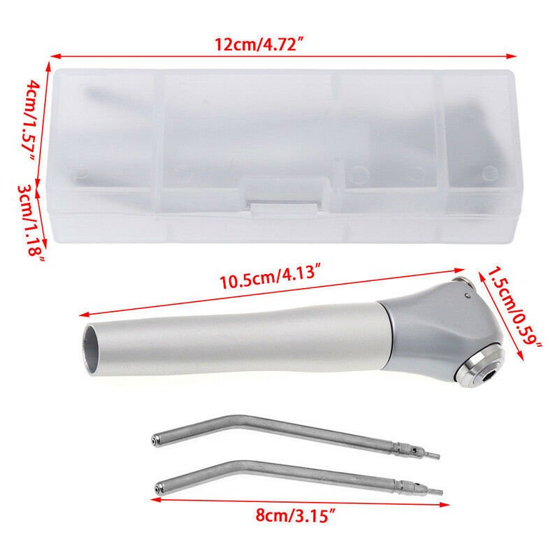 Dental Autoclave Air Water Spray Triple 3-way Syringe Button Handpiece +2 Nozzle