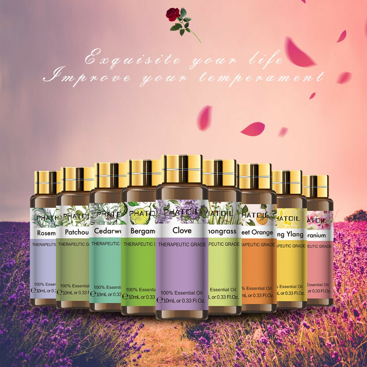 100% Pure Natural Aromatherapy Essential Oil 10ml Fragrance Aroma Essential-Oil,